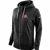 Women's Nike Browns Fresh Logo Black Full Zip Hoodie,baseball caps,new era cap wholesale,wholesale hats